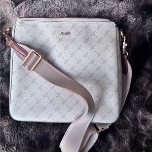 Joop! White and Beige Neutral Crossbody Bag